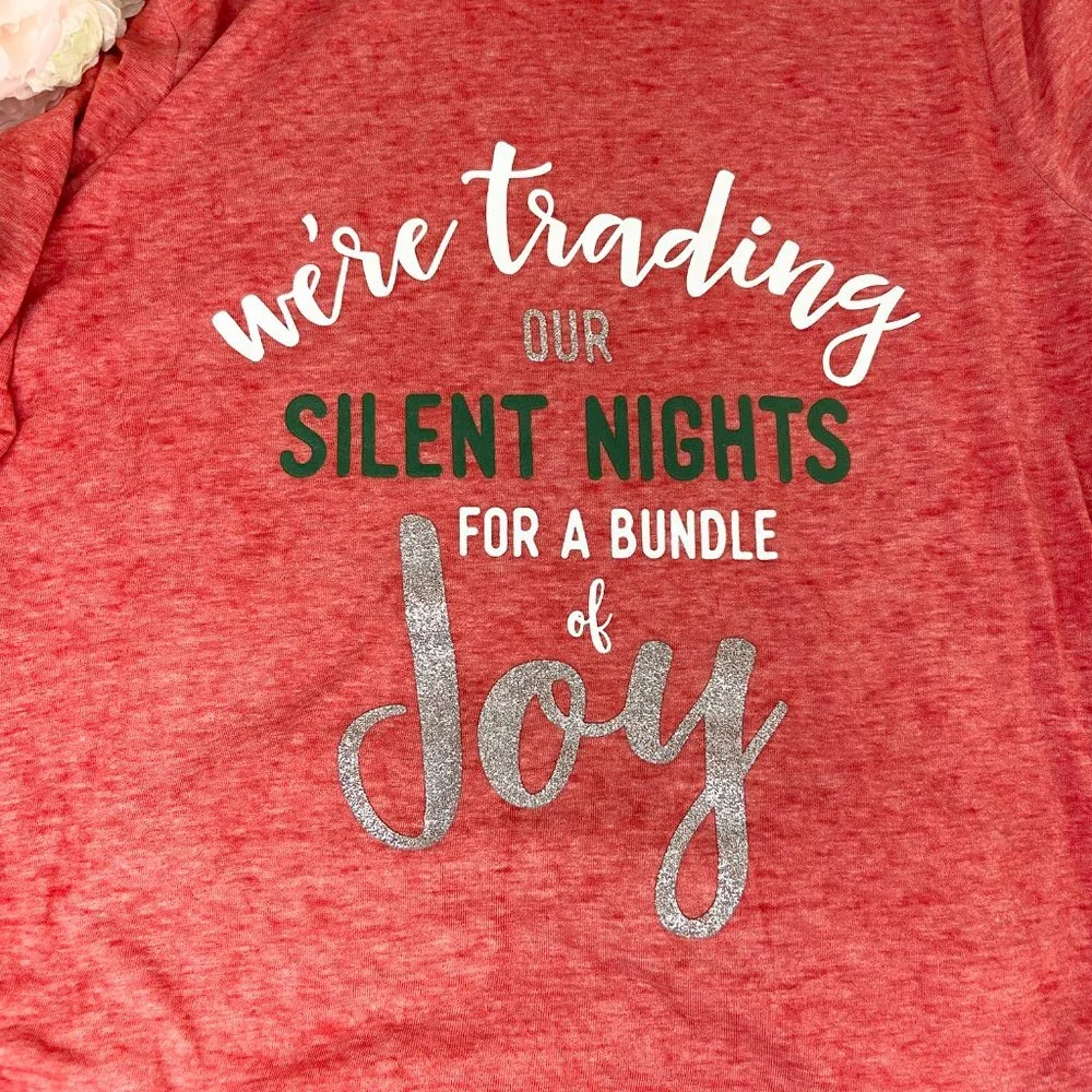 Motherhood Maternity Holiday Long Sleeve T-Shirt Red Large - Picture 6 of 8
